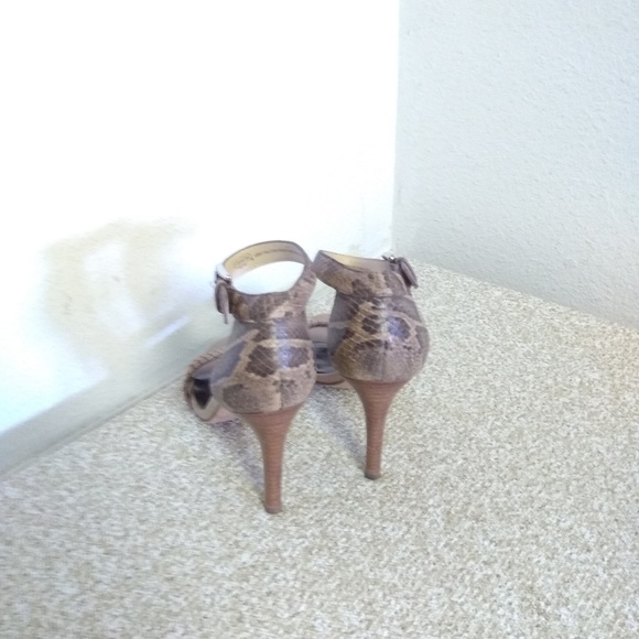 Coach Hally Snake Print Leather Sandals - Picture 4 of 6